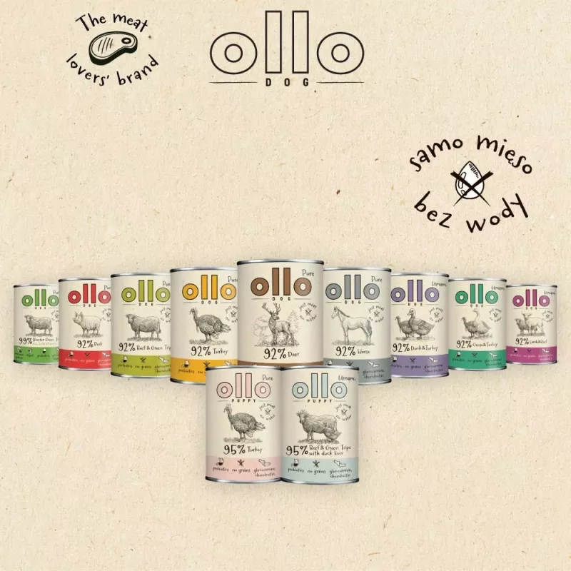 OLLO Umami pato e peru - Ração húmida para cães - 850g