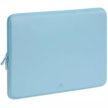 Capa para portátil Rivacase Riva Szuzuka 15,6 polegadas Azul pastel, capa protetora acolchoada