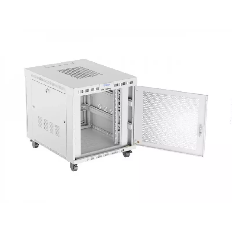 Armário rack LANBERG FF01-8015-23SL 19 polegadas 15 U, cinzento, porta frontal perfurada