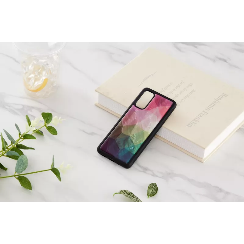Capa de proteção iKins para Samsung Galaxy S20 – padrão flores aquáticas, preto