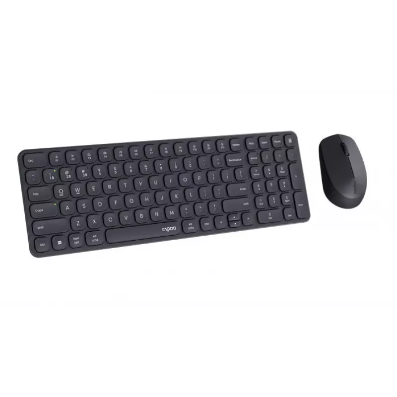 Rapoo 9310M Kit de teclado e rato sem fios multimodo, preto