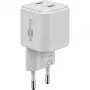 Carregador duplo rápido USB-C Nano, PD, GaN, 35 Watt (branco, 2x USB-C, Power Delivery 3.0)