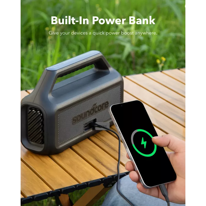 Altifalante estéreo portátil Anker Soundcore Boom 2 SE — 2.0 canais, 30 W RMS, sem fios, preto