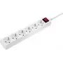 Extensão elétrica múltipla AS Schwabe Multipower Strip 11671 — branca, tomadas Schuko com interruptor principal
