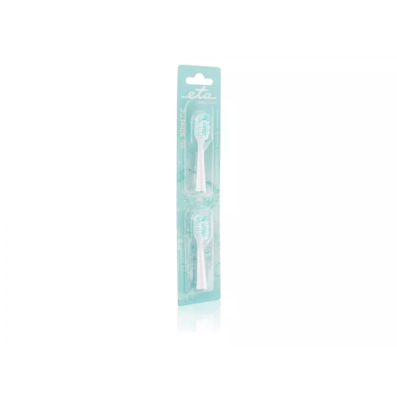 Cabeça de escova de encaixe ETA ETA070990200, 2 unid., cerdas médias, turquesa/branco
