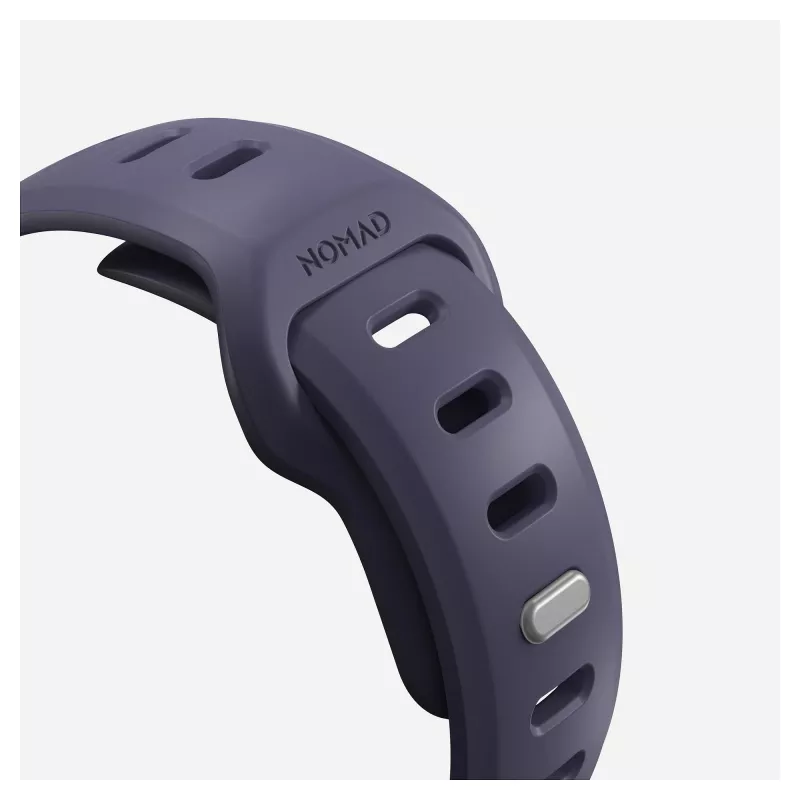 Pulseira Nomad Tempo Band lilás de borracha, compatível com smartwatch, 18 mm de largura, pulso 135–175 mm