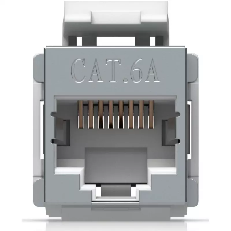 Acoplador Keystone Ubiquiti UACC-Keystone-Coupler-C6A plano aço inoxidável RJ-45