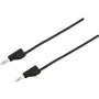 Cabo de teste VOLTCRAFT [ficha 4 mm - ficha 4 mm] 0,75 m preto MSB-300 (MSB-300-0.75-SW)