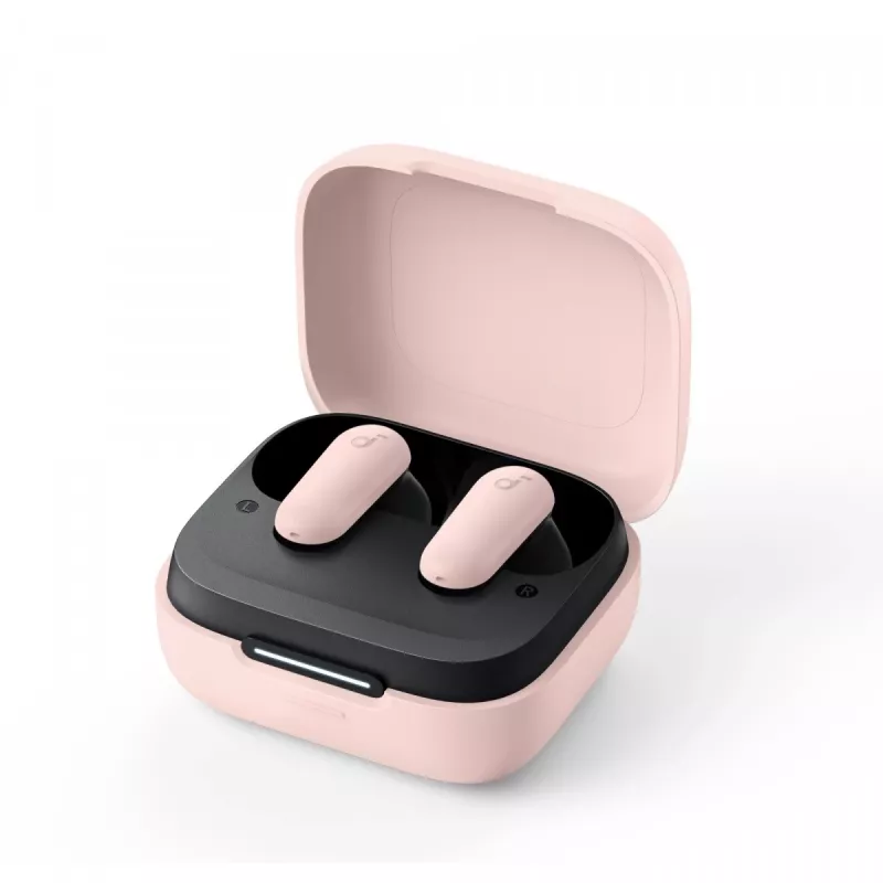 Headset Anker P30i headset sem fios in-ear para chamadas e música, USB Type-C, Bluetooth, rosa claro