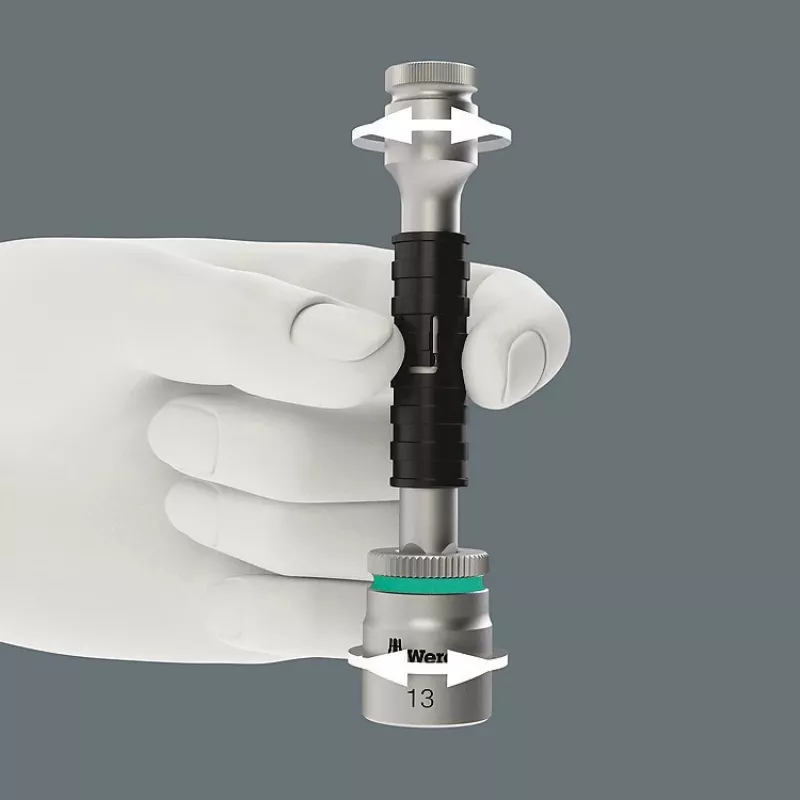 Wera 8796 SA Zyklop Extensão longa flexível, 1/4 in