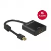 Adaptador de cabo de vídeo DeLOCK 62611 Mini DisplayPort para HDMI