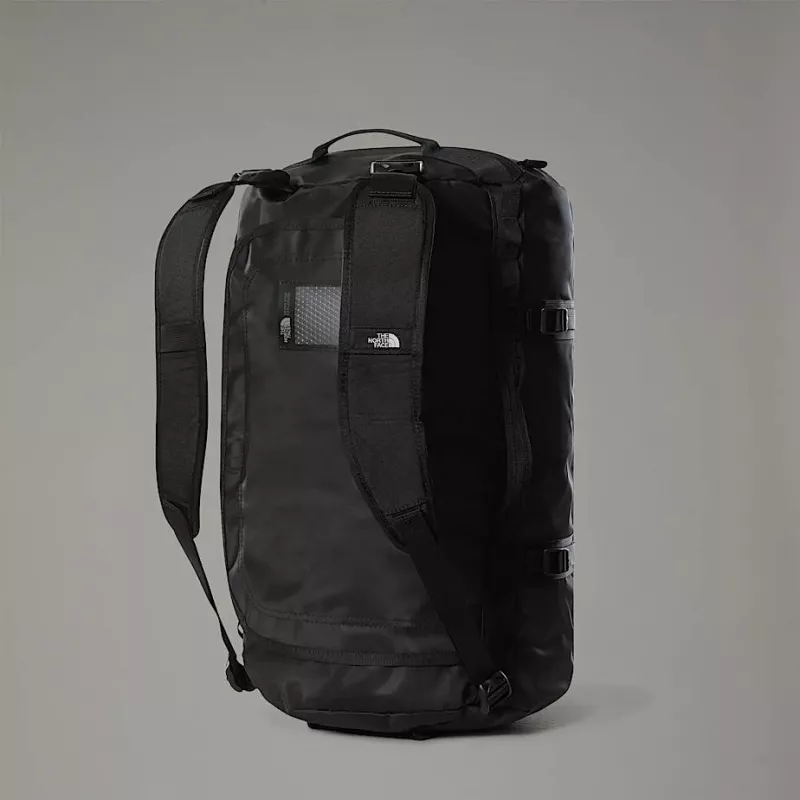 Saco duffel The North Face Base Camp S — 50 L, nylon/poliéster, preto/branco