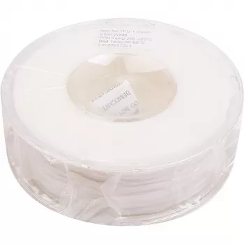 Filamento para impressão 3D TPU, 1,75 mm, 1 kg, branco