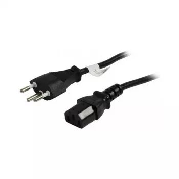 Synergy21 Cabo de alimentação 230V Suíça (ficha)J12/IEC-C13 para aparelhos frios (conector fêmea), 2m, preto,