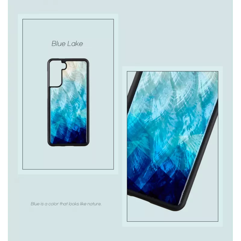 Capa para smartphone iKins para Samsung Galaxy S21+ – capa traseira de proteção, blue lake preto