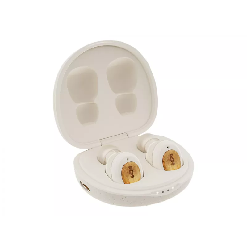 Auscultadores True Wireless Marley Champion com microfone integrado Bluetooth creme