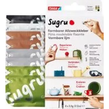 Cola multiusos tesa Sugru 41285-00001-00 preto, branco, verde, castanho, cinzento 8 unidades (41285-00001-00)