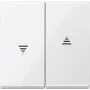 Interruptor de luz Merten 432419, branco, controlo por botão, unipolar