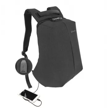Mochila Tellur para portátil 15.6 Antitheft com porta USB, preto