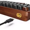 Teclado Sharkoon 100068081 Home USB QWERTZ alemão preto madeira 75%
