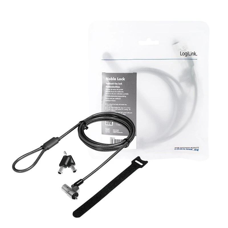 Cabo de segurança LogiLink NBS012 preto prateado