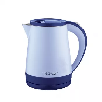 Chaleira elétrica Maestro MR-037 1,2 L 1630 W aço inoxidável, azul, base 360°