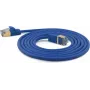 Cabo de rede Cat.7 extrafino SSTP Wantec - 0,2 m - cabo Cat.7 - S/FTP (S-STP) - RJ-45 - RJ-45 - azul (7128)