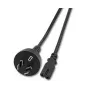 Microconnect PE030718AUSTRALIA cabo de alimentação preto 1,8 m conector fêmea C7