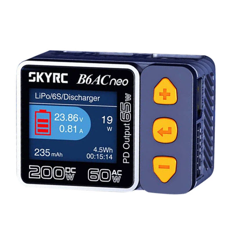 Carregador de baterias SkyRC B6AC Neo 10A AC DC LiPo Li-Ion LiFePO4