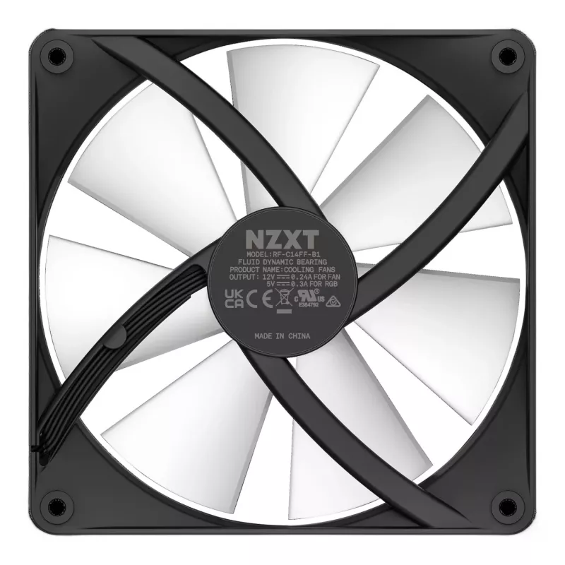 Ventoinha de caixa NZXT F140 RGB Core 140 mm - Preto