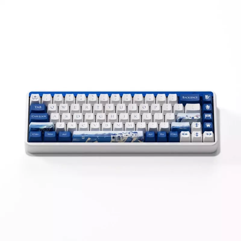 Teclado mecânico AKKO JIN 01 Santorin 65% com switches Rosewood, layout ANSI