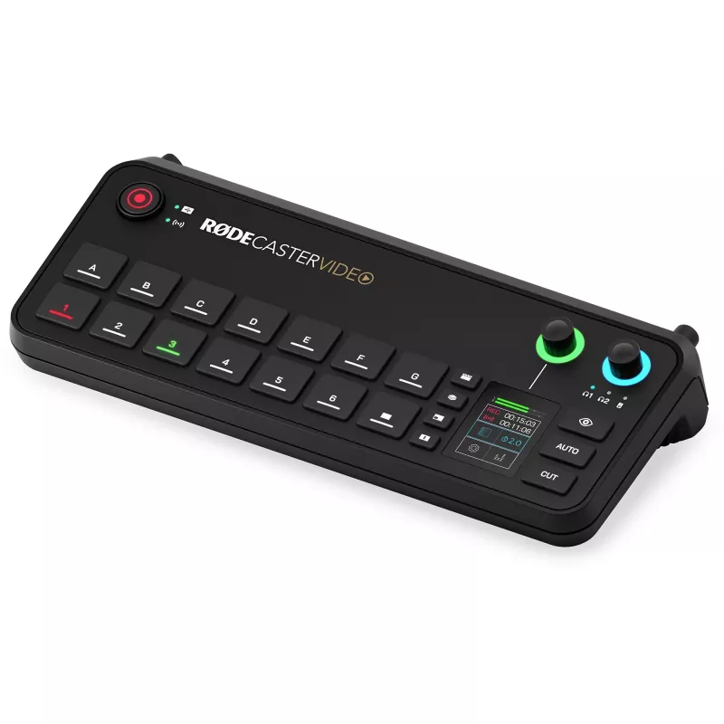 Rode RØDECaster Video consola de produção de vídeo e áudio, até 6 fontes de vídeo, dois pré-amplificadores, dois recetores sem fios internos