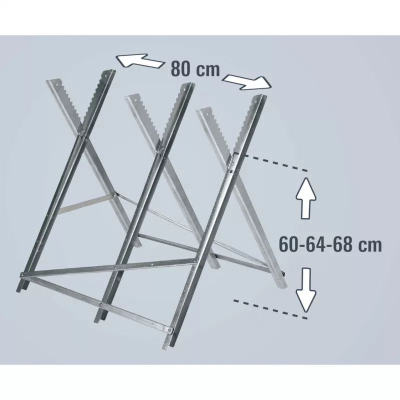 Einhell 4500067 cavalete para motosserra, prateado, metal galvanizado