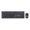 Conjunto de teclado + rato preto/sem fios