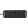 Extensão elétrica MACLEAN MCE387 B — 2 tomadas, 3×USB A, 110–240 V, cabo de 1,5 m, máx. 2500 W