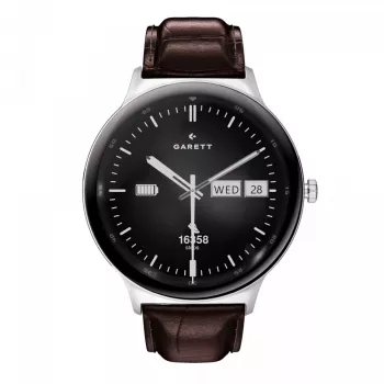 Smartwatch Garett Quantum — aço inoxidável prateado