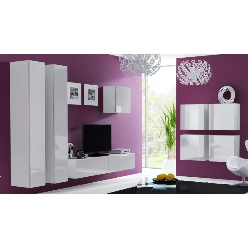 Armário Cama Square VIGO 50/50/30 branco/branco brilhante
