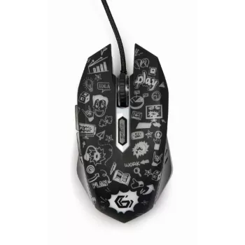 Rato USB ótico preto/MUS-6B-GRAFIX-01 Gembird
