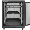 Qoltec 54516 patch panel para rack de 19 polegadas, 24 portas, 1U, UTP, preto