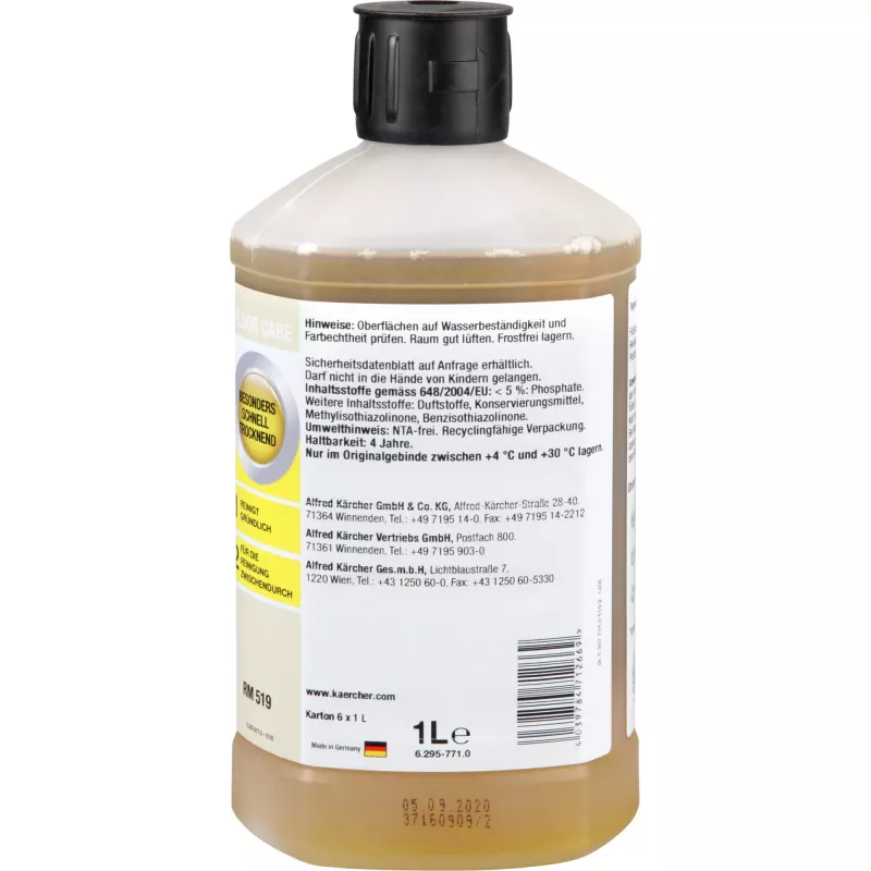 Kärcher RM519 Fast Dry Liquid Carpet Cleaner detergente multiusos 1000 ml