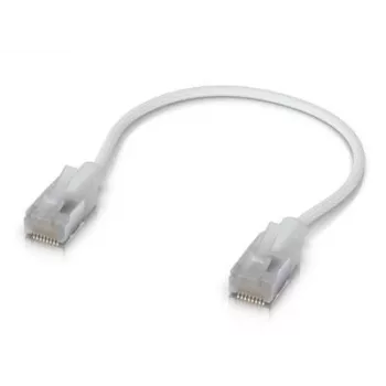 Cabo de rede UBIQUITI UACC-Cable-Patch-EL-C6A 0,15 m Cat6a RJ-45 branco translúcido