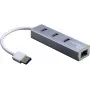 Inter-Tech Argus IT-310-S - USB 3.2 Gen 1 (3.1 Gen 1) Type-A - RJ-45 - USB 3.2 Gen 1 (3.1 Gen 1) Type-A - cinzento - alumínio - LAN - USB - Gigabit Ethernet (88885471)