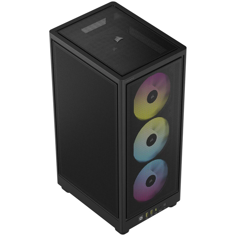 Caixa de PC Corsair RGB AIRFLOW 2000D preta Mini-ITX, fonte de alimentação incluída Não SFX