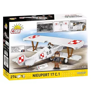 Cobi Conjunto de blocos de construção Nieuport 17 C.1 kit de modelismo de 274 peças