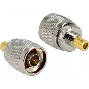 Delock 88869 adaptador RF, N macho para SMB macho, niquelado, prateado