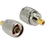 Delock 88869 adaptador RF, N macho para SMB macho, niquelado, prateado