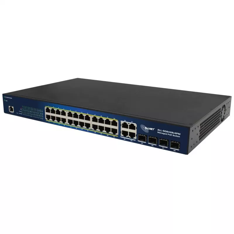 Switch gerido ALLNET ALL-SG8428V2PM 24 portas Gigabit Ethernet PoE