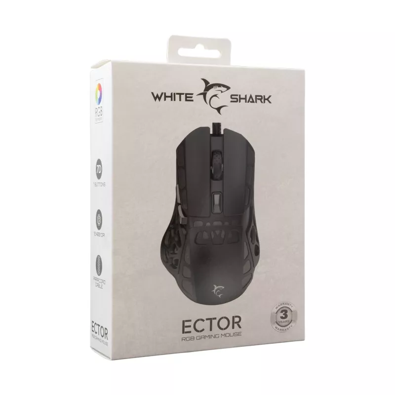 Rato White Shark GM-5016 Ector preto USB