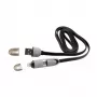 Cabo USB-A macho para Micro-USB + ficha iPhone de 8 pinos SBOX 1 m preto