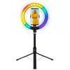 LogiLink anel de luz para smartphone com tripé pau de selfie, DM 20cm (AA0156)